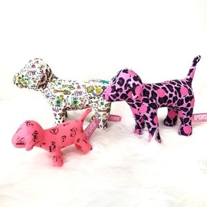 VS PINK (3) Collector Plush Stuffed Dogs Animals